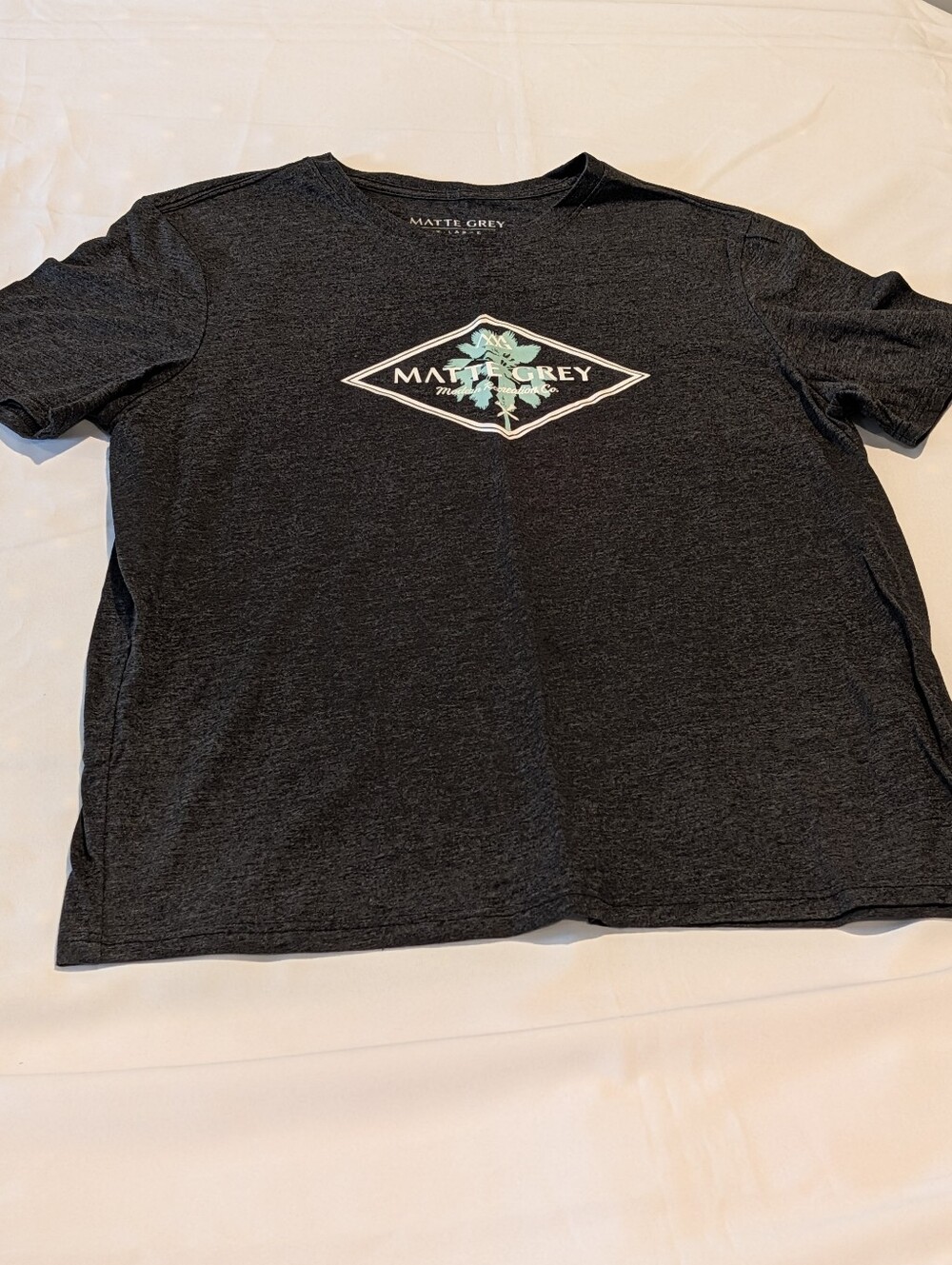 Mens XL Matte Grey T-shirt